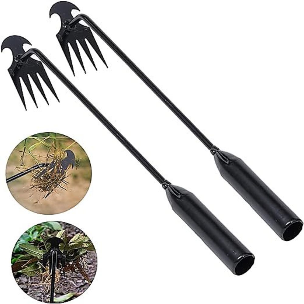 Gardening Tools Vegetables - 4 أسنان - أداة إزالة الأعشاب